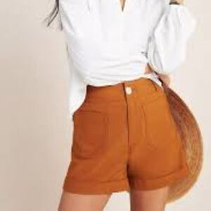 Anthropologie Megan Rolled Cuffs Chino Shorts 32